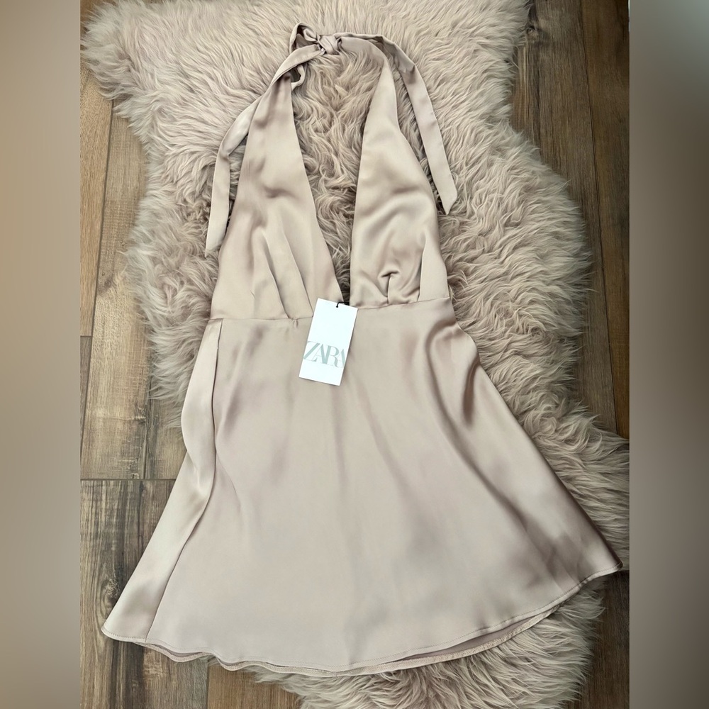 NWT ZARA Halter Mini Dress